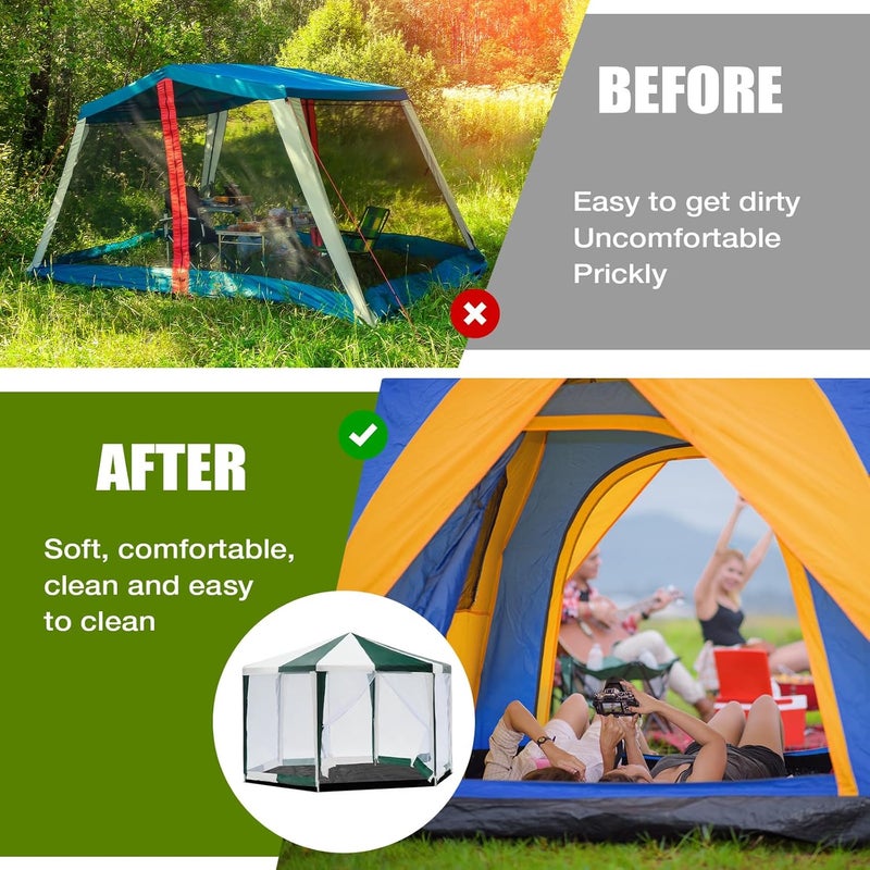 Tinideya 12.5 ft Removable Tent Floor Mat Tarp Waterproof Camping Tent Tarp Floor for Pop up Screen Tents, Gazebo, Hiking, Backpacking, Hammock, Beach Accessory - Image 5